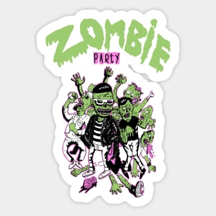 Zombie party Sticker